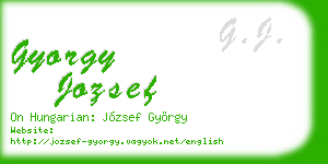 gyorgy jozsef business card